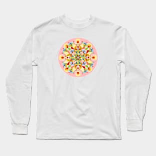 Pink Carousel Mandala Long Sleeve T-Shirt